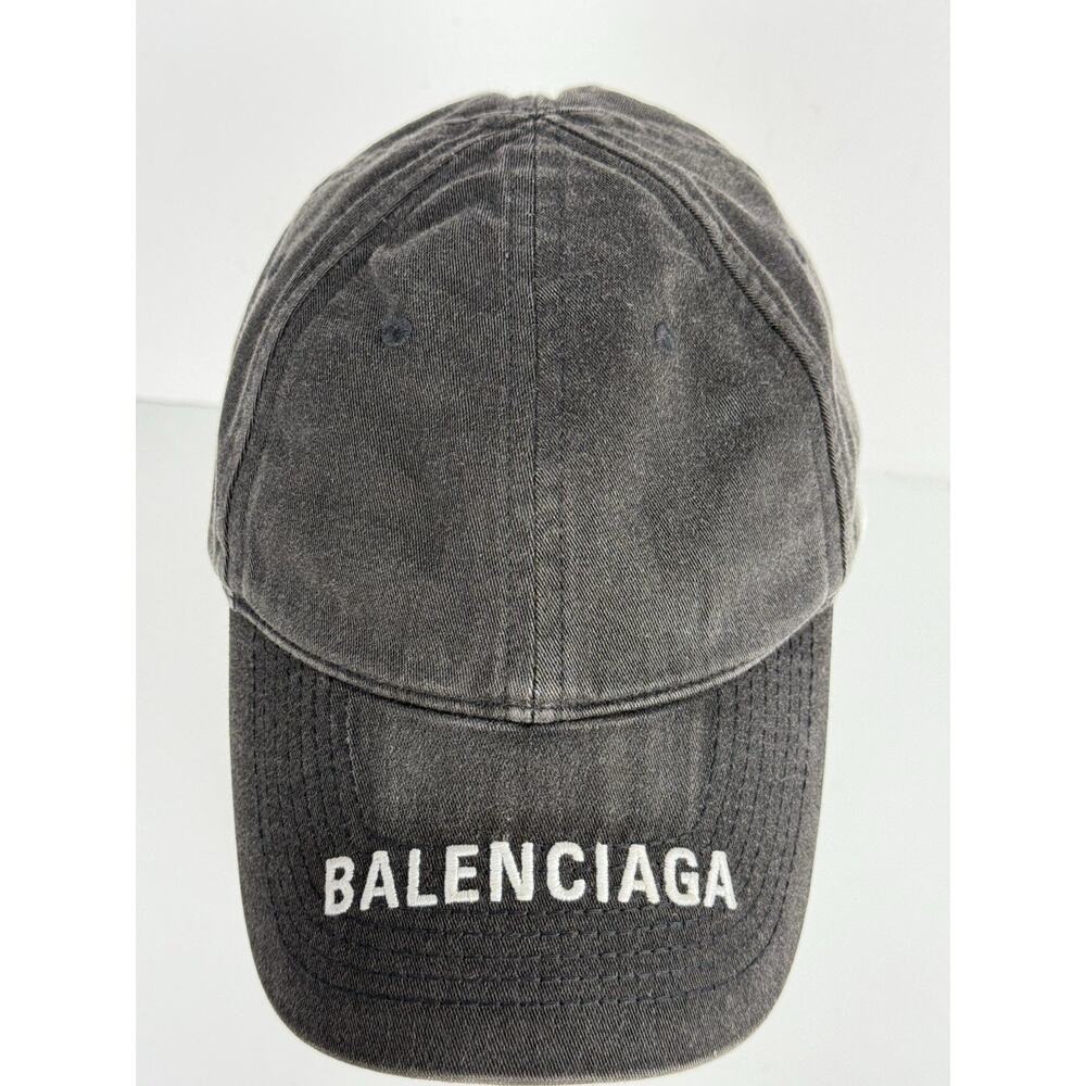 Balenciaga Baseball Cap Black Denim - Picture 6 of 9